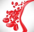 Stream of blood cells