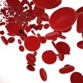 Stream of blood cells