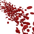 Stream of blood cells