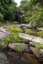 Stream and Bride's Pool Waterfall in Hong Kong Royalty Free Stock Photo