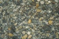 Stream of clear water over large pebbles on the bottom