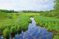 Stream flowing through rural Maine