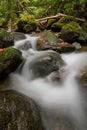 Stream flowing water over rocks Royalty Free Stock Photo