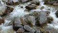 Stream of flowing water at the way to Valley of Flowers