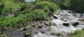 A stream that flows through the landscape