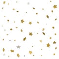 Stream gold stars on a white background Royalty Free Stock Photo