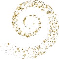 Stream gold stars on a white background. Vector illustration Royalty Free Stock Photo