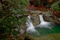 A stream in Guangwu moutain in autumn Royalty Free Stock Photo