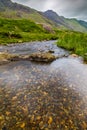 Stream in Llanberis Pass, in Snowdonia from Llanberis, over Pen-y-Pass