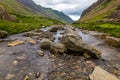 Stream in Llanberis Pass, in Snowdonia from Llanberis, over Pen-y-Pass