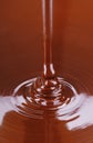 Stream of Melted Chocolate Pouring Royalty Free Stock Photo