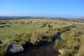 Stream on the moors, Dartmoor National Park, Devon, UK Royalty Free Stock Photo