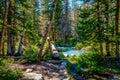 Stream near Lake Haiyaha in Rocky Mountain National Park Royalty Free Stock Photo