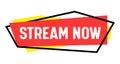 Stream Now Banner, Live Streaming Video or Radio News Broadcasting, Tv Stream Screen Emblem. Podcast Online Channel Royalty Free Stock Photo