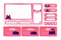 Stream overlay screen set