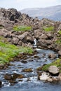 Stream and rocks Golden Circle tour area Royalty Free Stock Photo