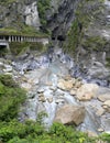 Stream rocks of hualian taroko gorge, adobe rgb Royalty Free Stock Photo