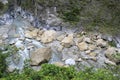 Stream rocks of taroko gorge Royalty Free Stock Photo