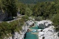 Stream of Soca river near Kobarid Julian Alps Royalty Free Stock Photo
