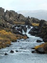 Running stream at Thingvellir in Iceland, at the continental rift