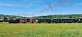 Steam train in the landscape of Czechia