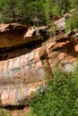 Stream tumbles into Emerald Pools, Zion National Park Royalty Free Stock Photo