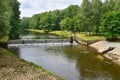 Luznice river sluice Royalty Free Stock Photo