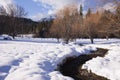 Stream in winter. Royalty Free Stock Photo