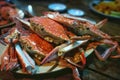 streamed crab on dish