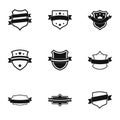 Streamer icons set, simple style Royalty Free Stock Photo