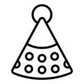 Streamer party hat icon, outline style Royalty Free Stock Photo