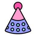 Streamer party hat icon vector flat Royalty Free Stock Photo