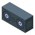 Streamer sound speaker icon, isometric style Royalty Free Stock Photo