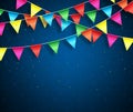 Streamers background design with birthday patterns for birthday party