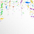 Streamers and confetti. Colorful tinsel and foil r Royalty Free Stock Photo