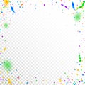 Streamers and confetti. Colorful tinsel and foil r Royalty Free Stock Photo