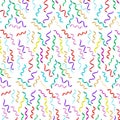 Streamers pattern. Vector serpentine background