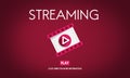 Streaming Audio Video Listening Multimedia Concept Royalty Free Stock Photo