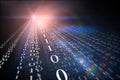Streaming binary code backdrop Royalty Free Stock Photo