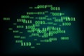 Streaming binary code background. Big data concept Royalty Free Stock Photo