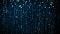Streaming binary code background, Falling digits on backdrop, Matrix background with digit Royalty Free Stock Photo