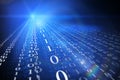 Streaming binary code background Royalty Free Stock Photo