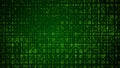 Streaming binary code on green background Royalty Free Stock Photo