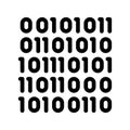 Streaming Binary Code Matrix Vector Thin Line Icon