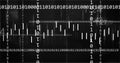 Streaming binary digits across digital interface with vertical columns, horizontal rows, data bars Royalty Free Stock Photo