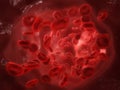 Streaming blood cells Royalty Free Stock Photo