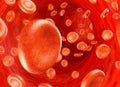 Streaming blood cells Royalty Free Stock Photo