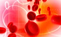 Streaming blood cells Royalty Free Stock Photo