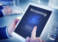 Streaming Internet Computer Media Transfer Data Concept Royalty Free Stock Photo