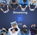 Streaming Internet Computer Media Transfer Data Concept Royalty Free Stock Photo